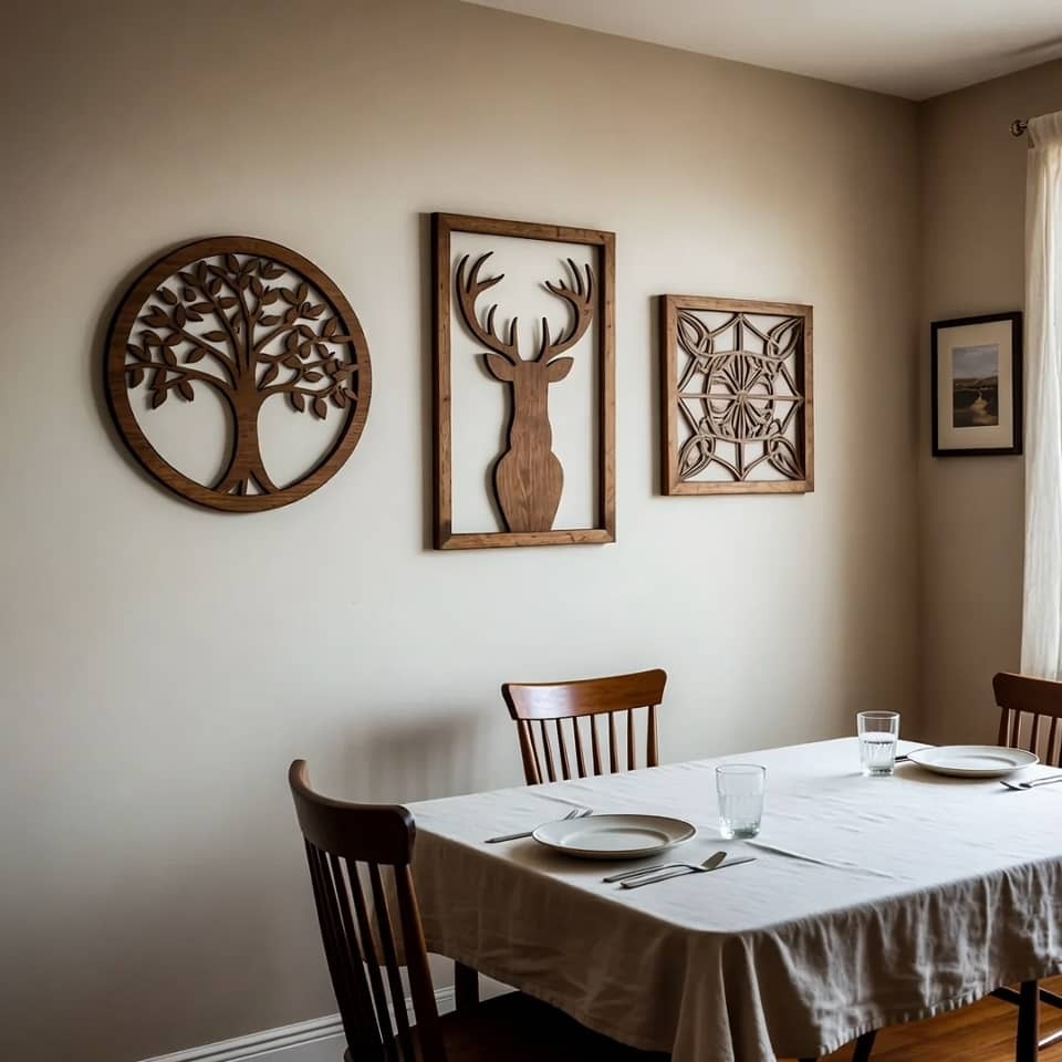 Farmhouse Wooden Wall Signs in Dining room